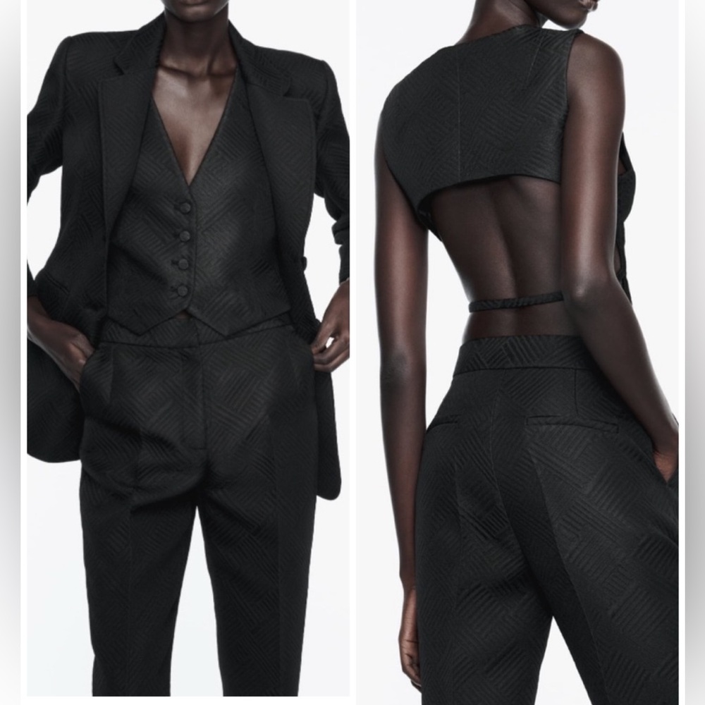 Zara Jacquard 3 piece suit NWT